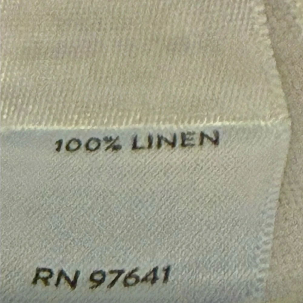 J.Jill Love Linen Cropped Pants White Relaxed Fit Elastic Back Size 2X - Picture 8 of 8